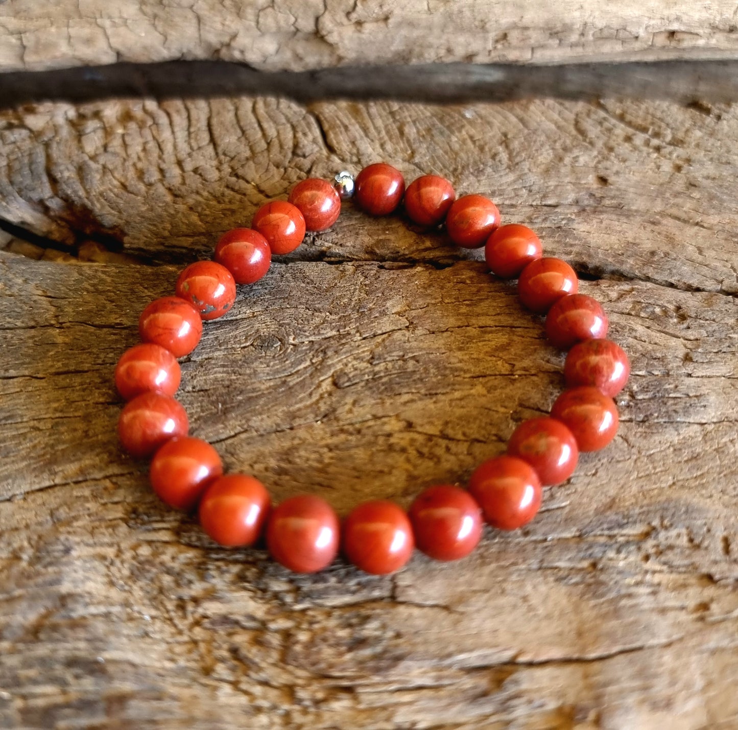 RED JASPER ENERGY BRACELET 8 mm - GROUNDING & PROTECTION