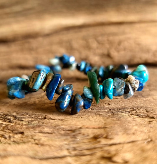 CHRYSOCOLLA CHIPPED BRACELET - PERSONAL POWER