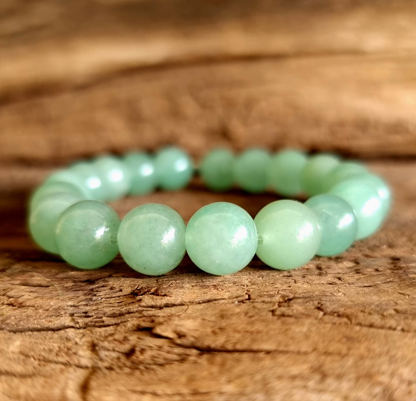 GREEN AVENTURINE BRACELET 10mm - PROSPERITY