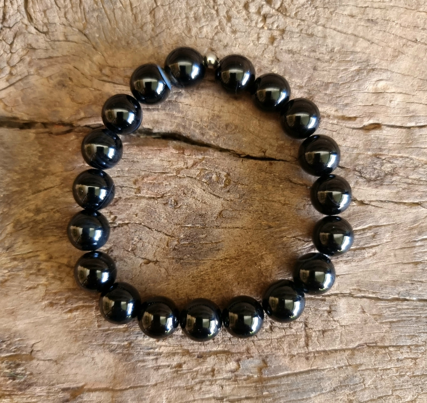 BLACK AGATE  BRACELET 10mm - PROTECTION