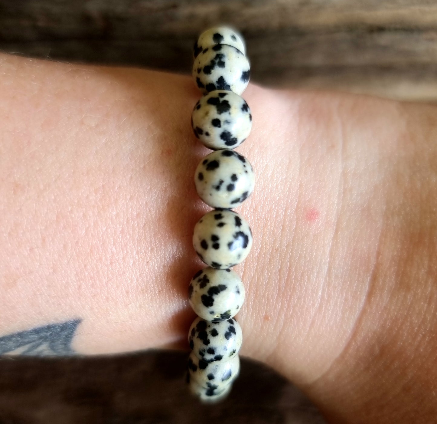 DALMATION JASPER BRACELET 8mm - GROUNDING