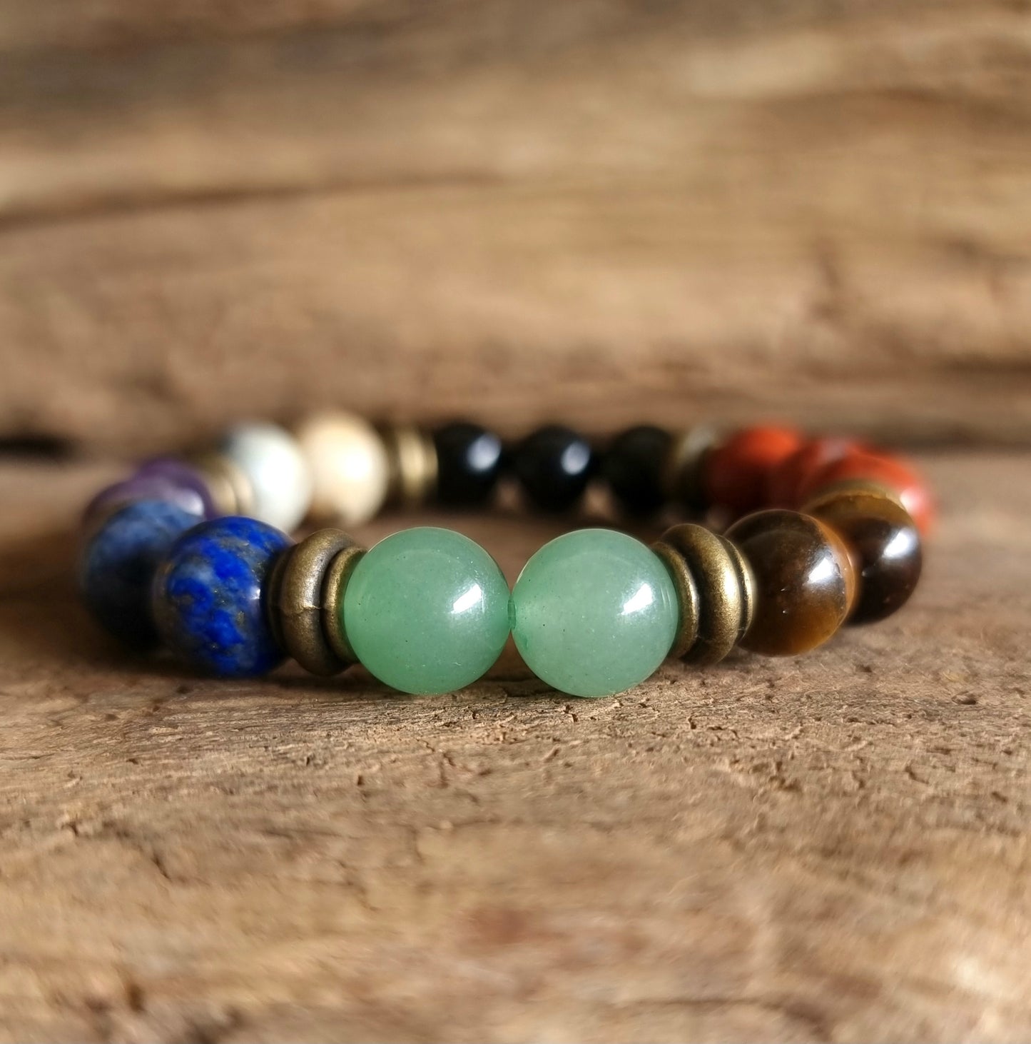 SEVEN CHAKRA BALANCING BRACELET 10mm - ENERGY HEALING