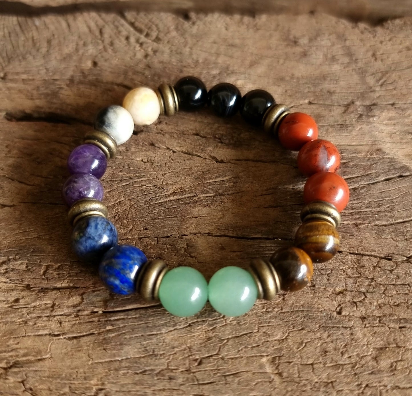 SEVEN CHAKRA BALANCING BRACELET 10mm - ENERGY HEALING