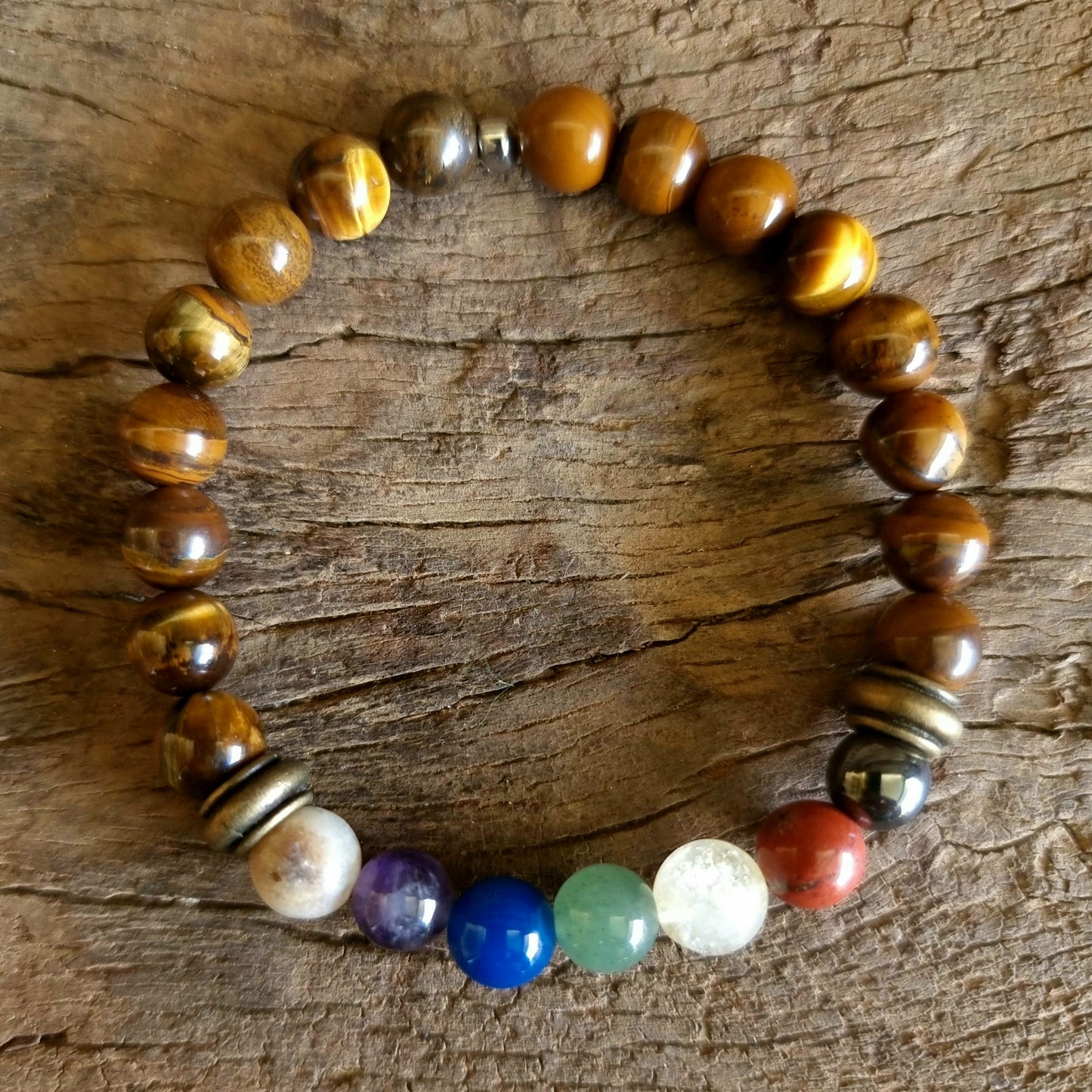 TIGER EYE SEVEN CHAKRA BALANCING BRACELET