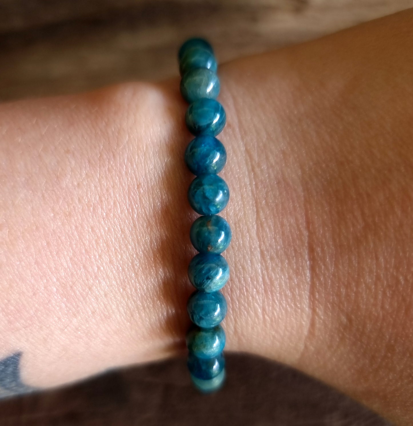 APATITE ENERGY BRACELET 6 mm - THE STONE OF MANIFESTATION