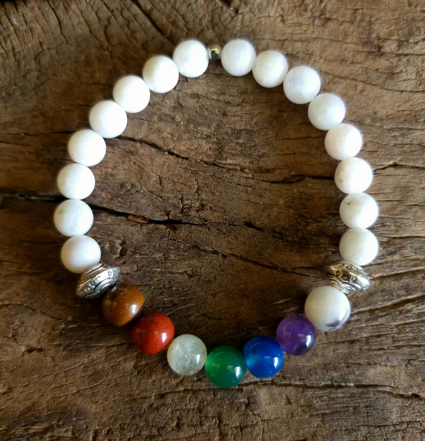 MOONSTONE SEVEN CHAKRA BALANCING BRACELET