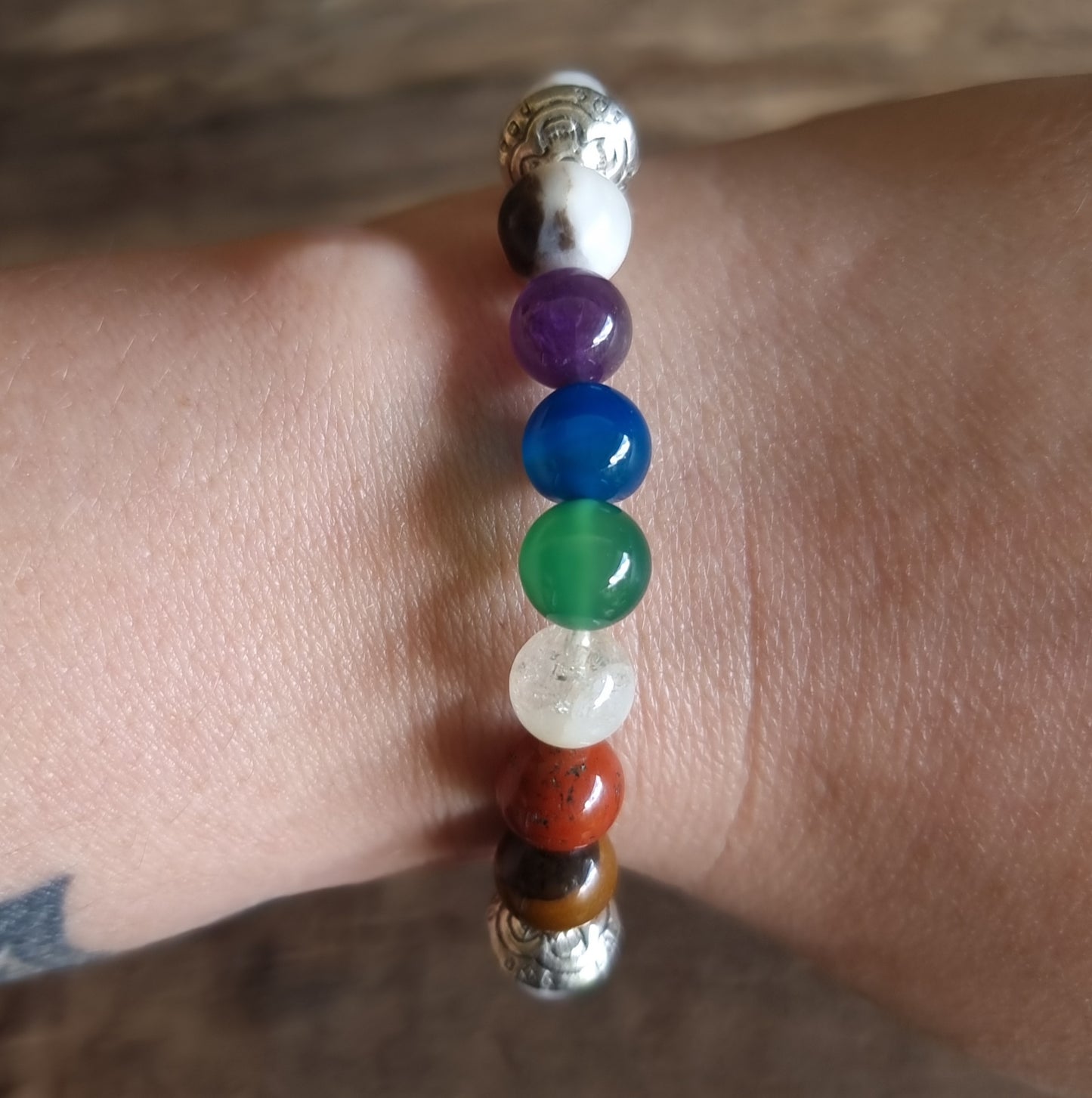 MOONSTONE SEVEN CHAKRA BALANCING BRACELET