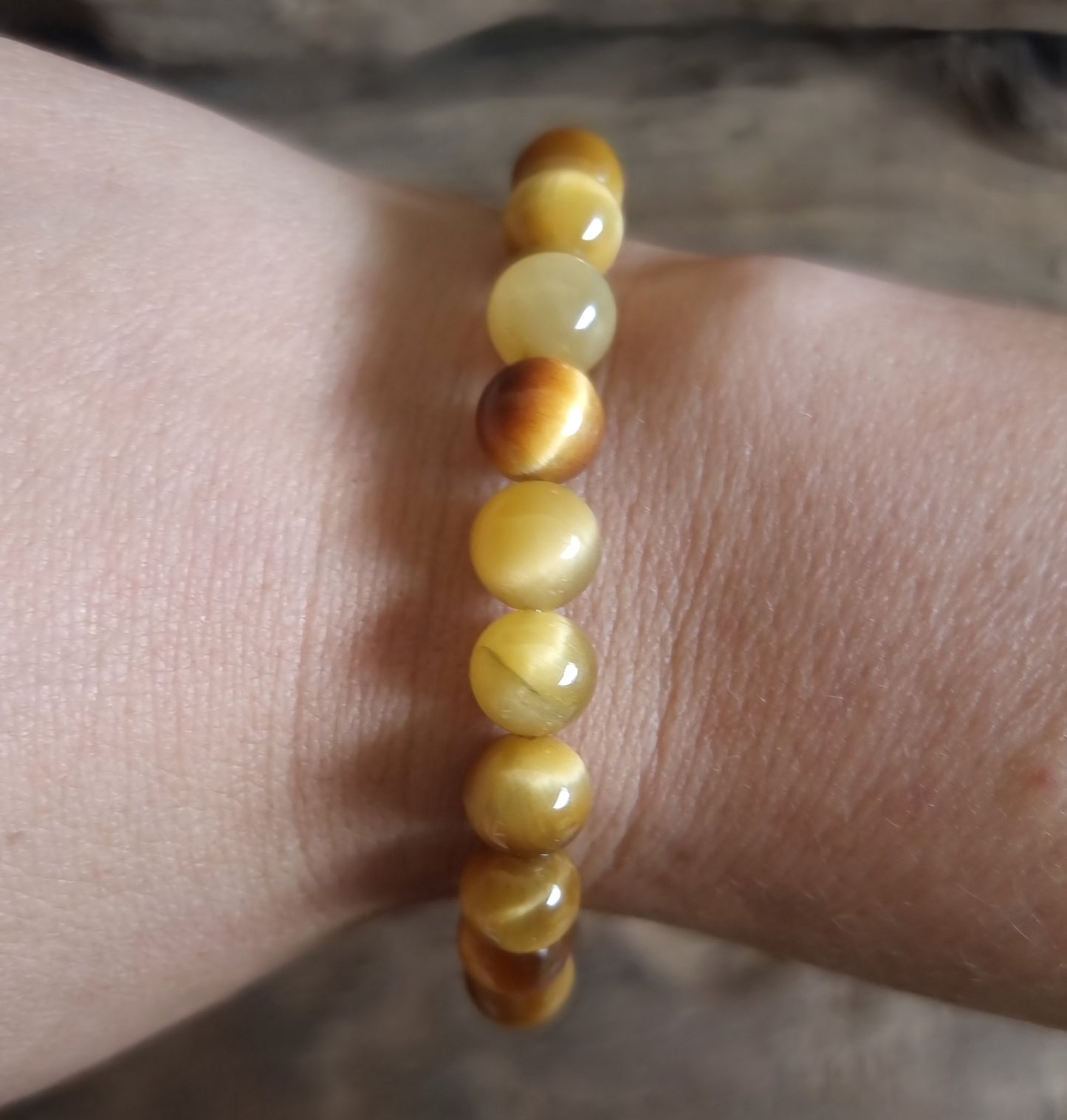 TIGER EYE GOLDEN BROWN BRACELET 8mm - PROTECTION & COURAGE