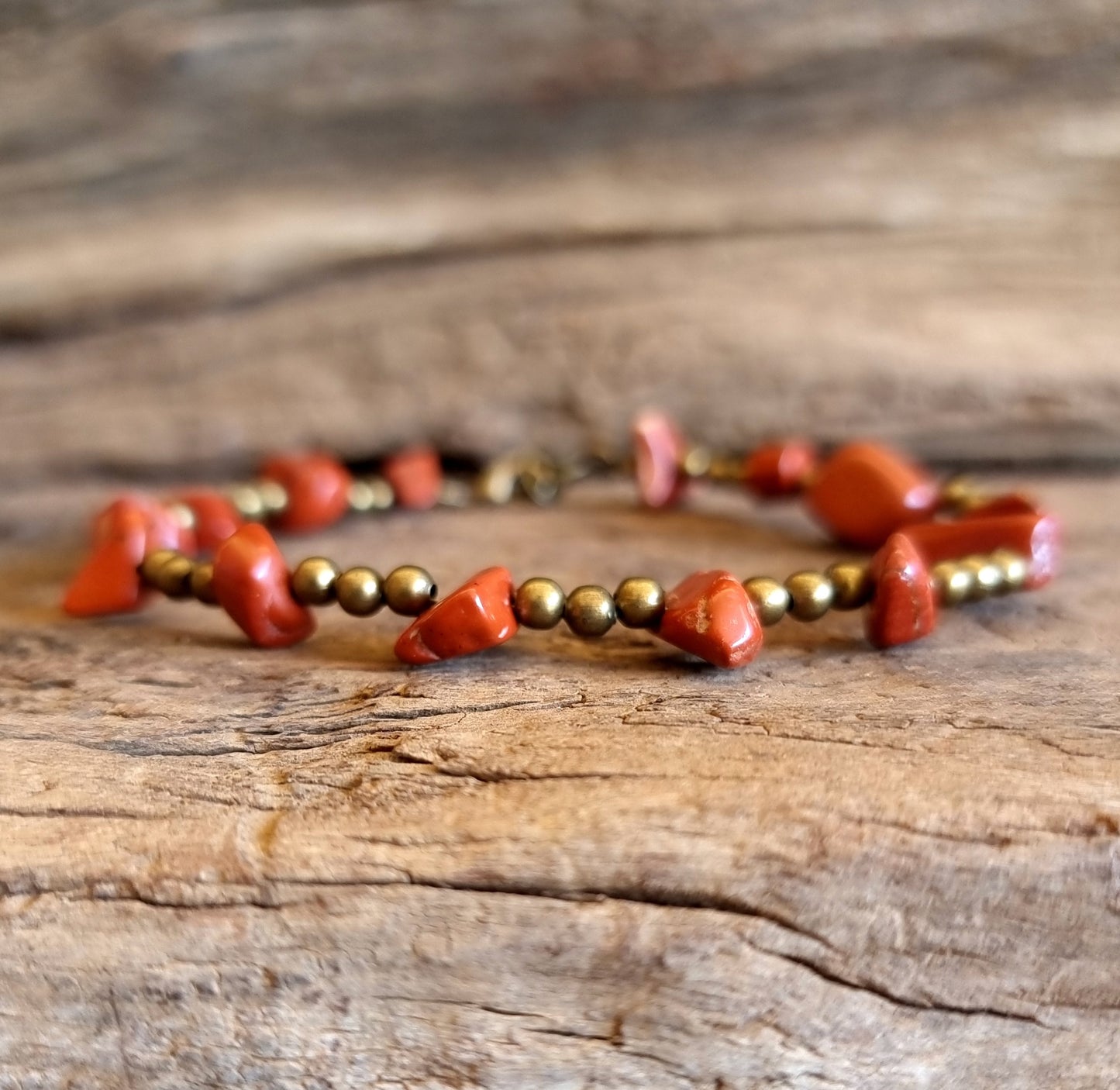 RED JASPER ANKLE CHAIN - GROUNDING & COMFORT