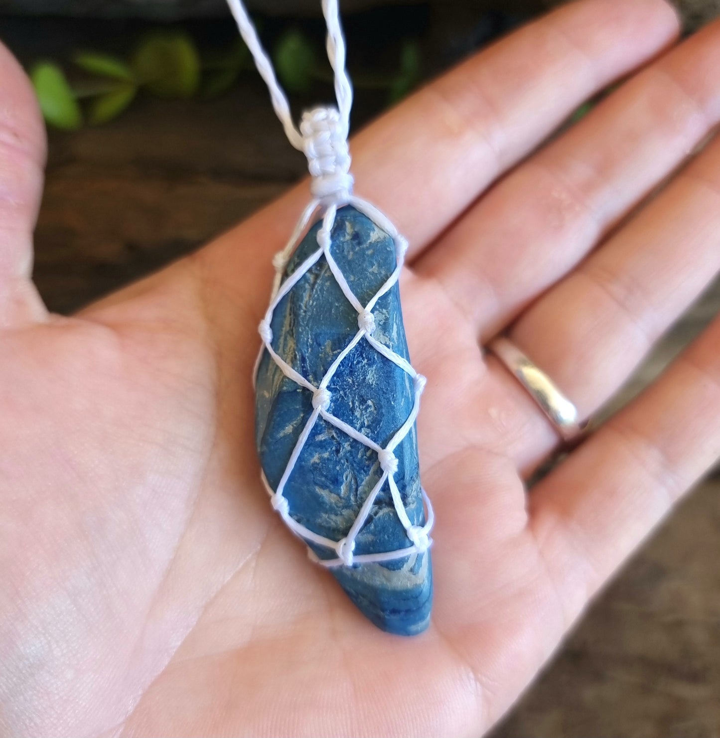 AZURITE MACRAME NECKLACE - INTUITION