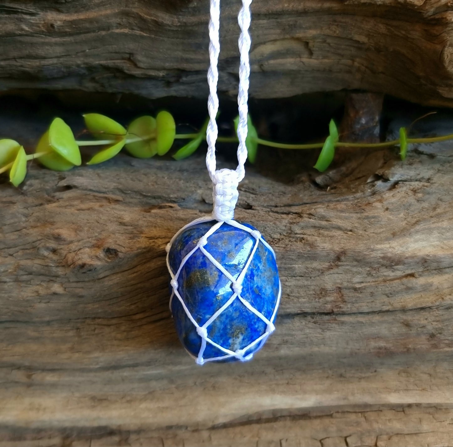 LAPIS LAZULI MACRAME NECKLACE - INTUITION & WISDOM