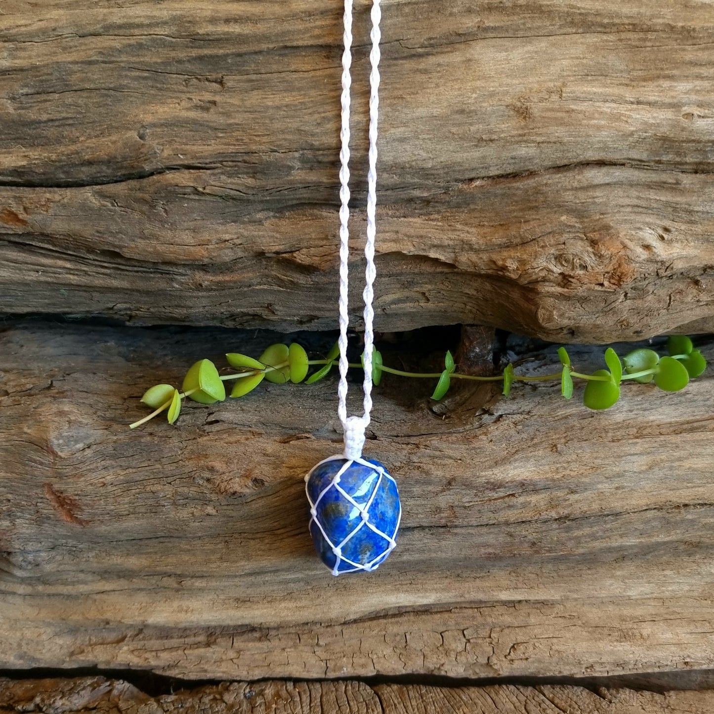 LAPIS LAZULI MACRAME NECKLACE - INTUITION & WISDOM