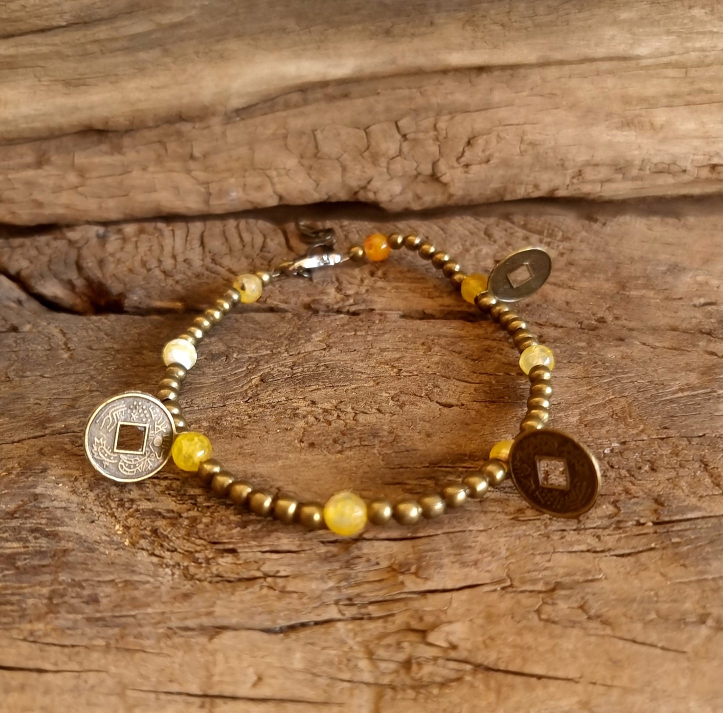 YELLOW AGATE BOHEMIAN ANKLE CHAIN - PROSPERITY