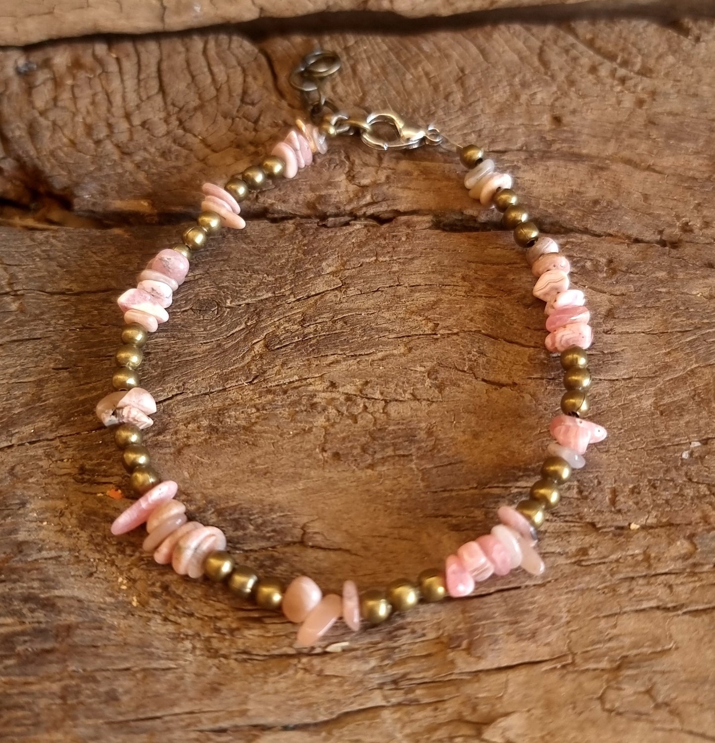 RHODONITE ANKLE CHAIN - LOVE & HARMONY