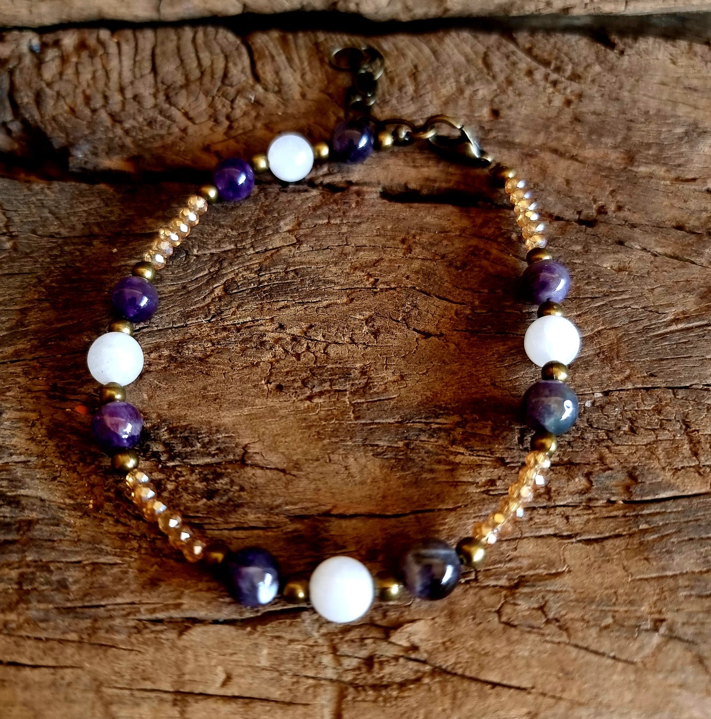 AMETHYST & ROSEQUARTZ  ANKLE CHAIN - PSYCHIC ABILITIES