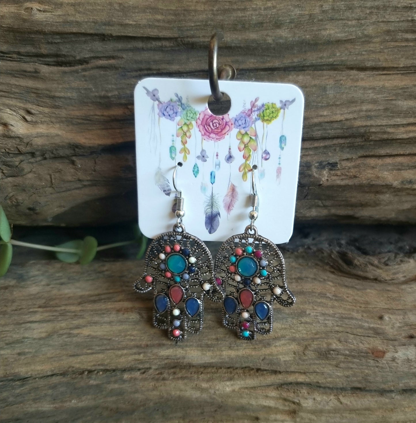 HAMSA HAND GYPSY EARRINGS - PROTECTION