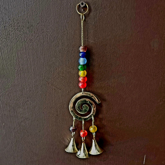 BRASS SPIRAL HANGING WITH BELLS