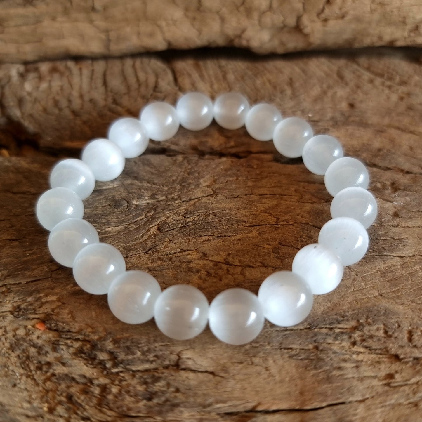 SELENITE ENERGY BRACELET 10mm - ANGELIC GUIDANCE