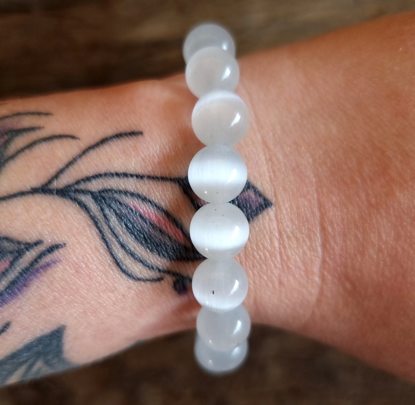 SELENITE ENERGY BRACELET 10mm - ANGELIC GUIDANCE