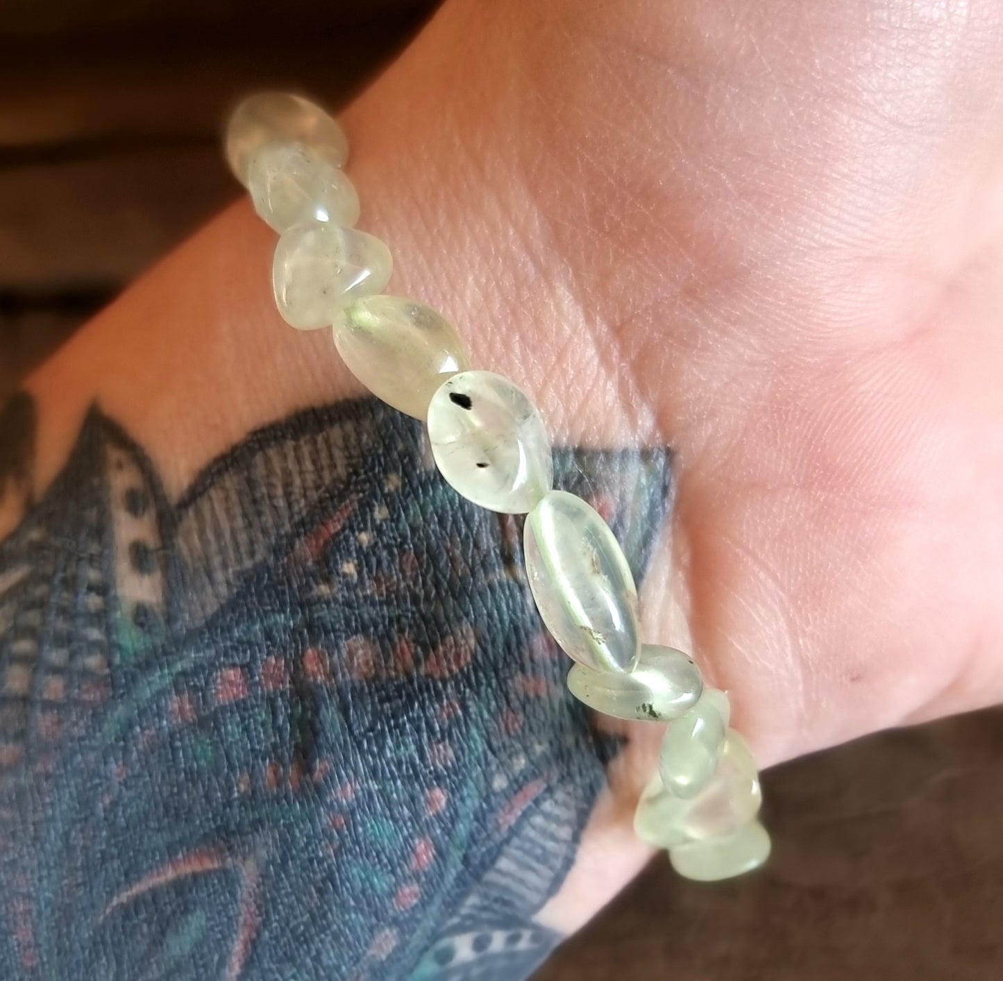 PREHNITE NUGGET BRACELET - HEAL THE HEALER