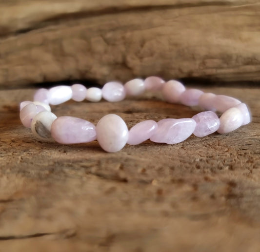 KUNZITE NUGGET BRACELET - ABUNDANT LOVE