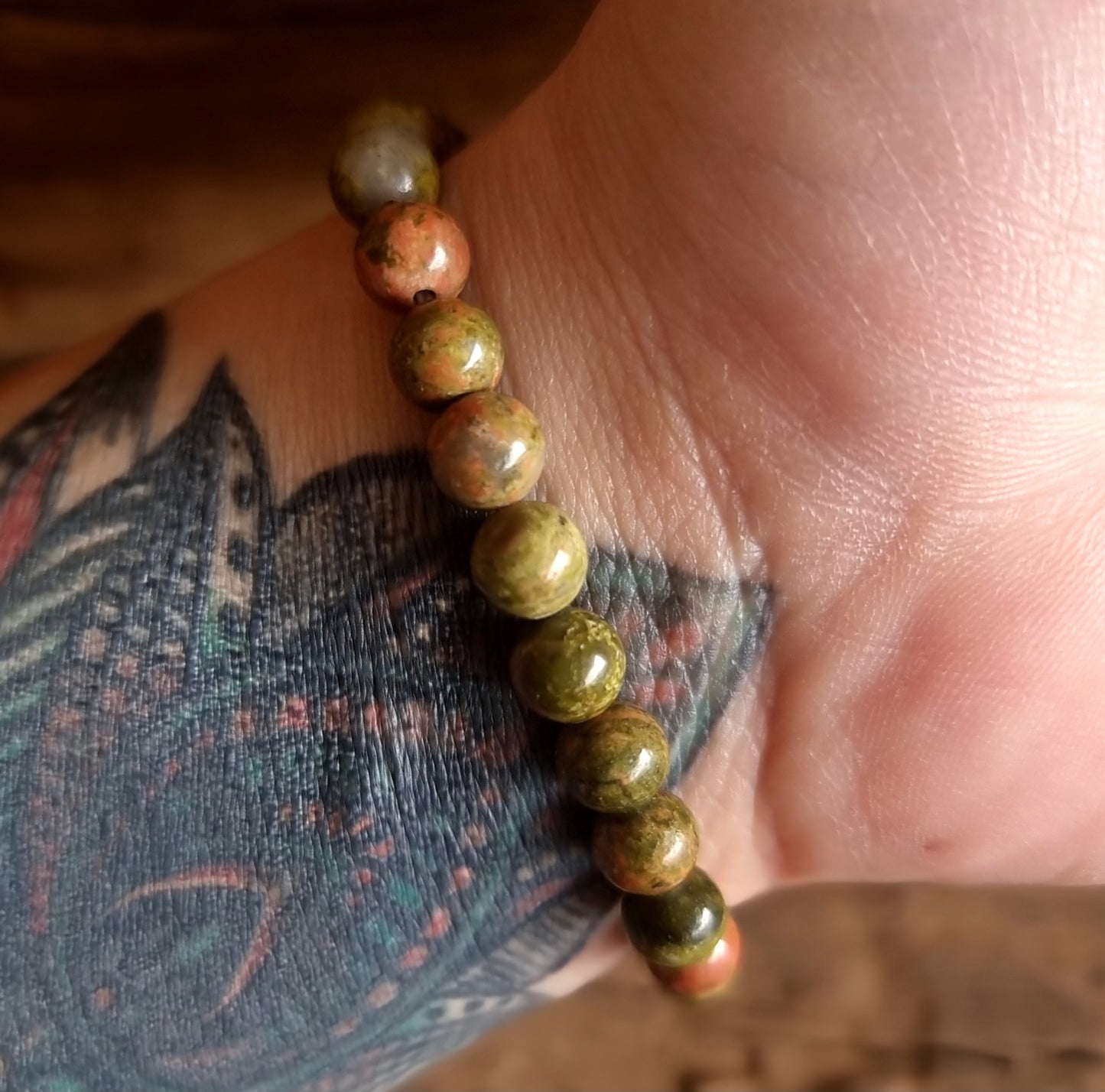 UNAKITE JASPER BRACELET 6mm - NEW BEGINNINGS