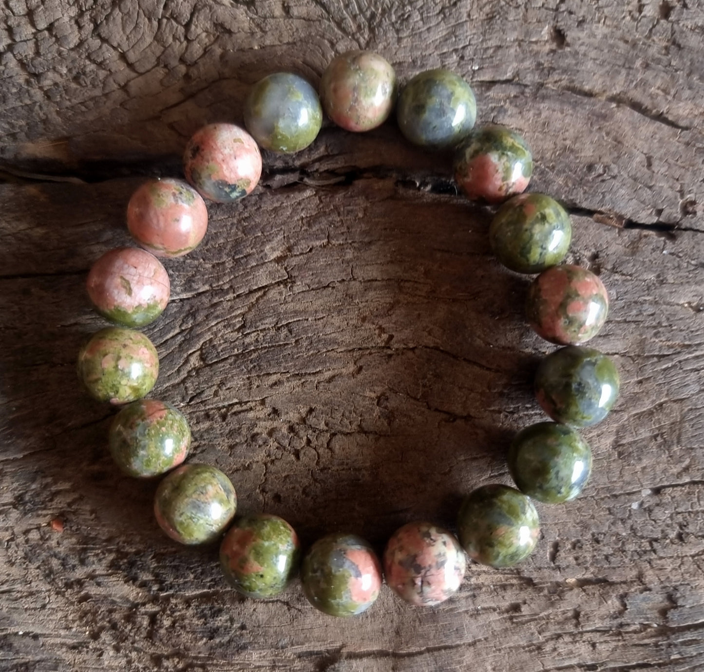 UNAKITE JASPER BRACELET 10mm - NEW BEGINNINGS