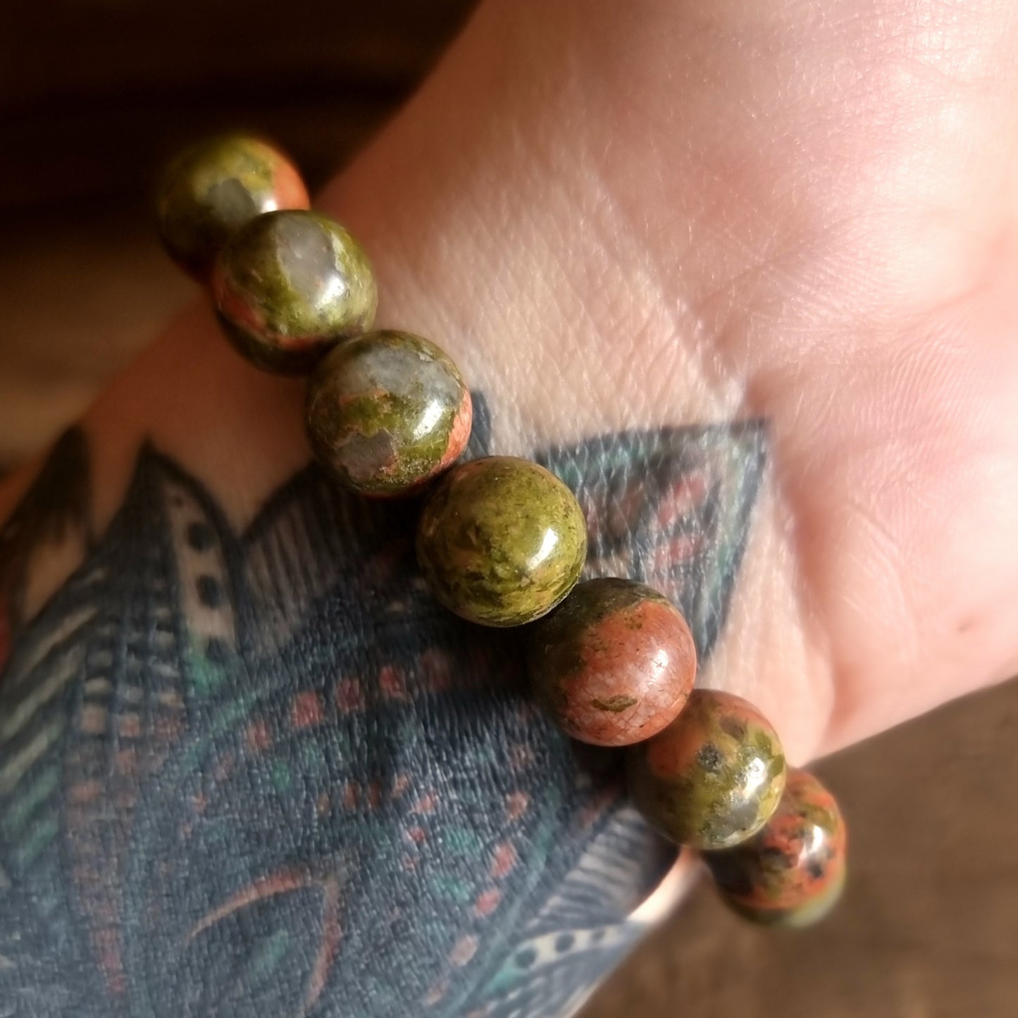 UNAKITE JASPER BRACELET 10mm - NEW BEGINNINGS