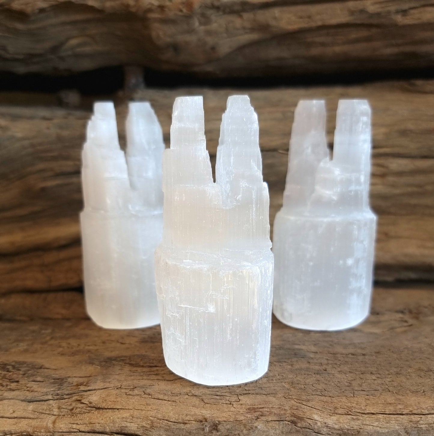 SELENITE DOUBLE TOWER 10cm - ANGELIC GUIDANCE