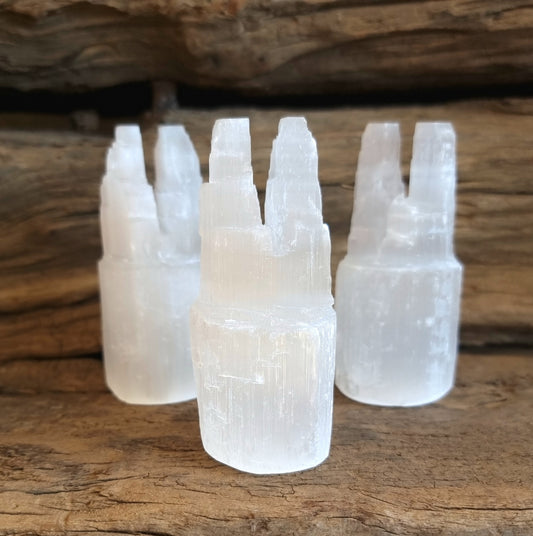 SELENITE DOUBLE TOWER 10cm - ANGELIC GUIDANCE