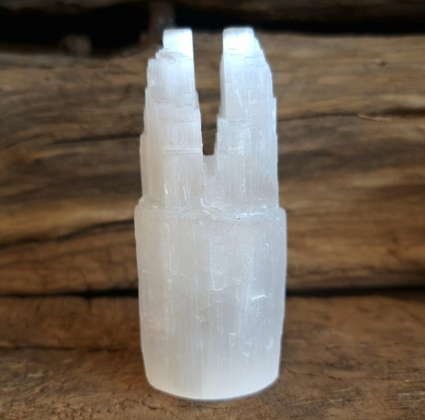 SELENITE DOUBLE TOWER 10cm - ANGELIC GUIDANCE