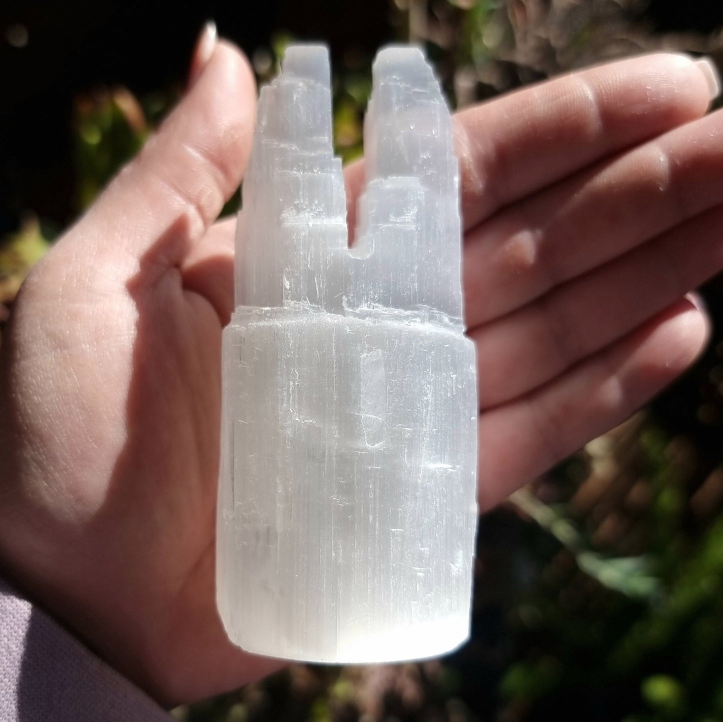 SELENITE DOUBLE TOWER 10cm - ANGELIC GUIDANCE