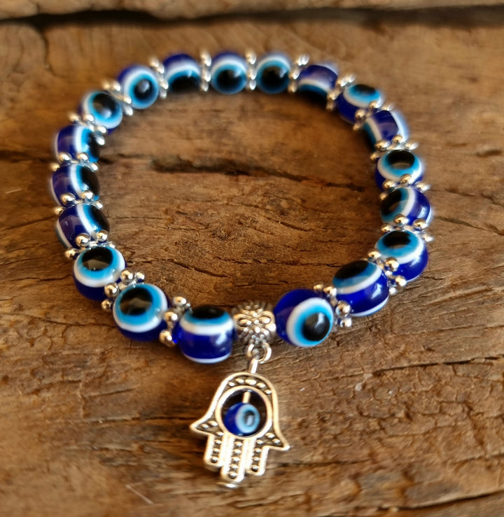 Against Evil Eye Hamsa Hand Bracelet - Wildlings Crystals South Africa