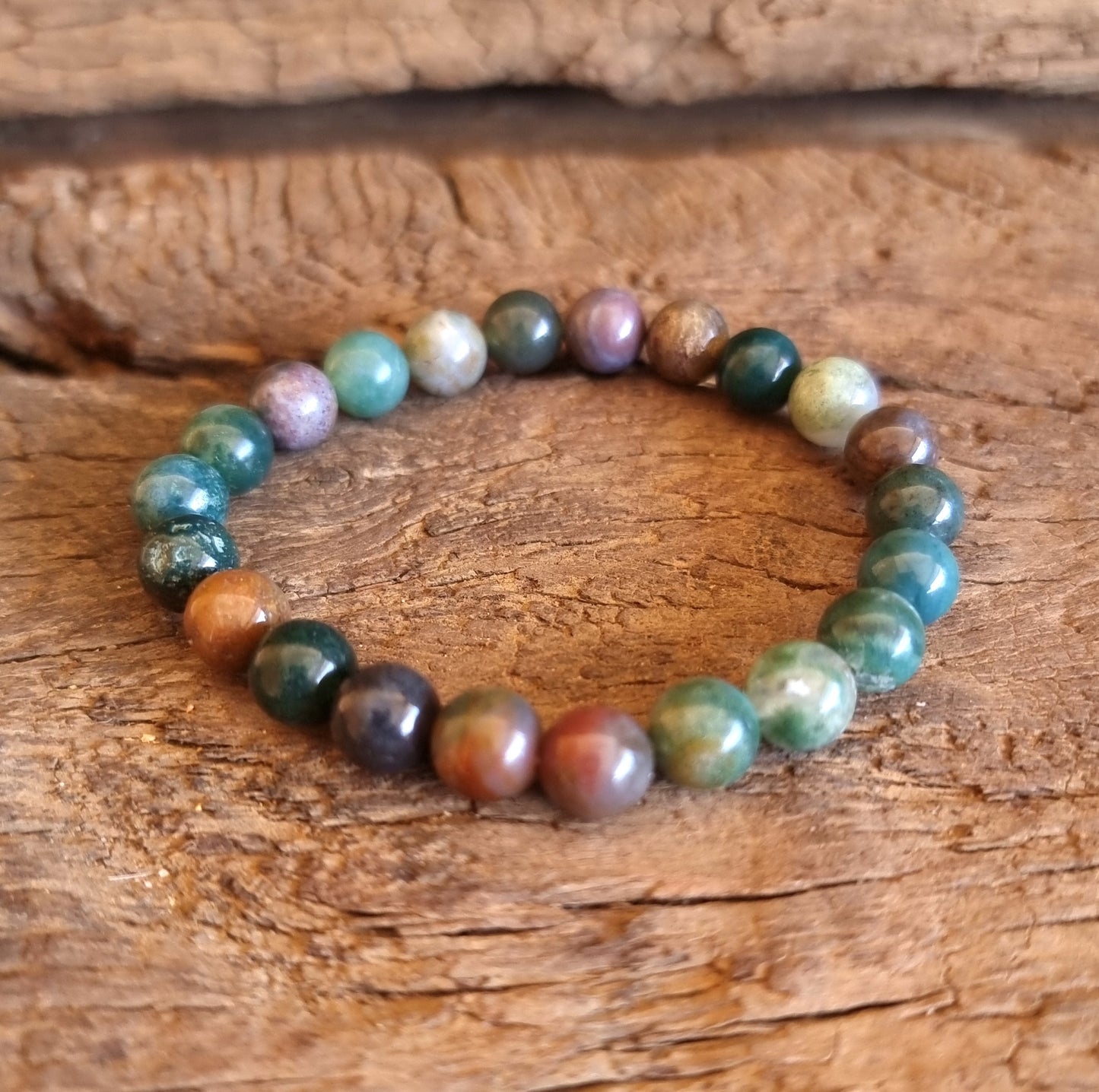 INDIAN AGATE BRACELET 8mm - CREATIVITY & PASSION