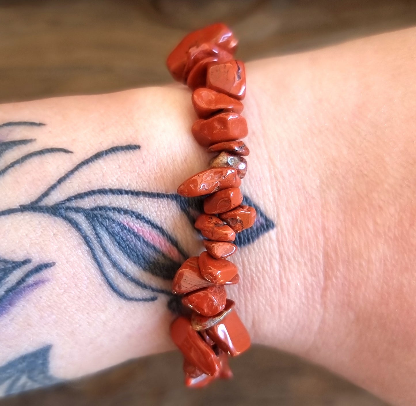 RED JASPER CHIPPED BRACELET - GROUNDING & PROTECTION