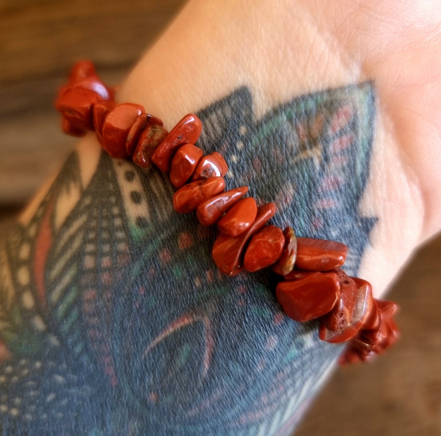 RED JASPER CHIPPED BRACELET - GROUNDING & PROTECTION