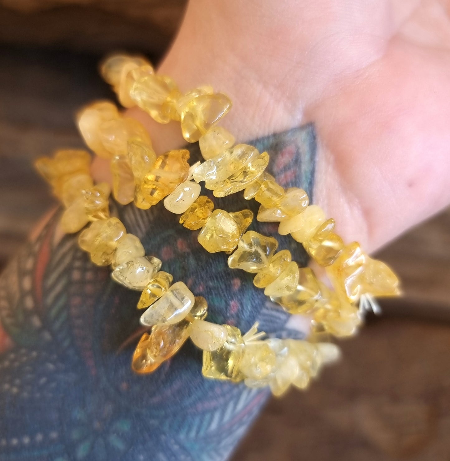 CITRINE CHIPPED BRACELET - WEALTH