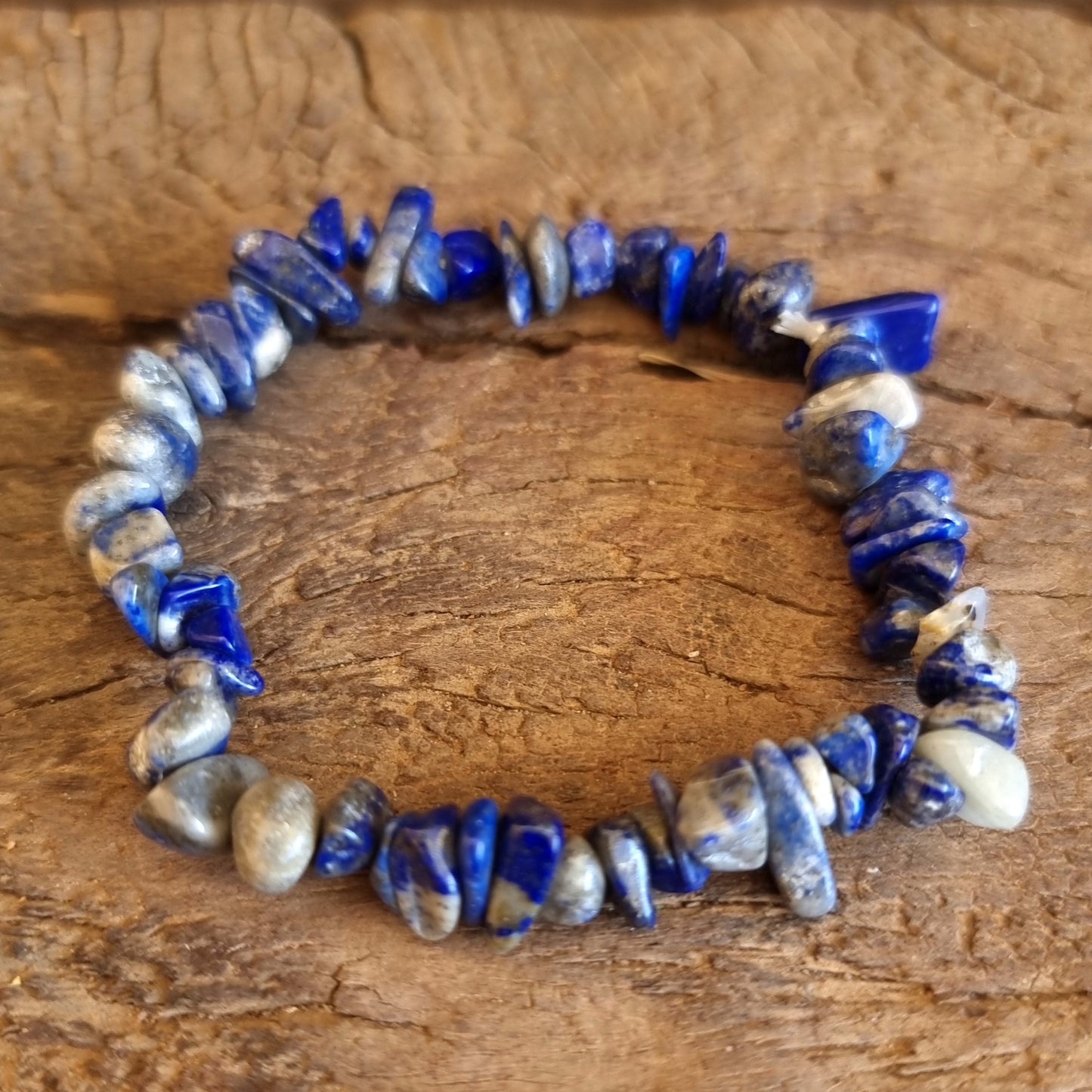 LAPIS LAZULI CHIPPED BRACELET - INTUITION