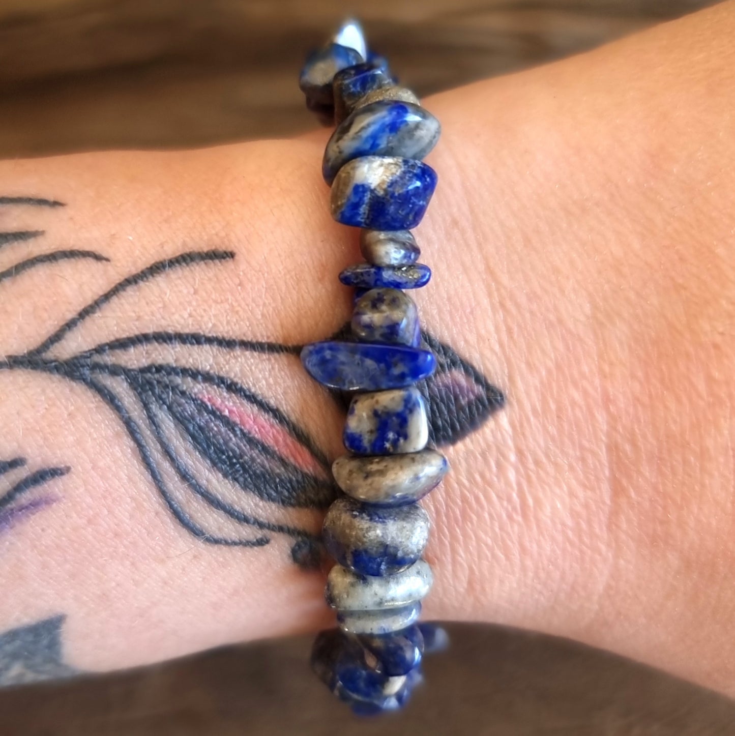 LAPIS LAZULI CHIPPED BRACELET - INTUITION