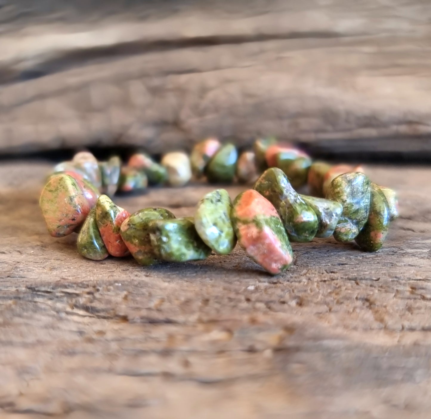 UNAKITE JASPER CHIPPED BRACELET - NEW BEGINNINGS