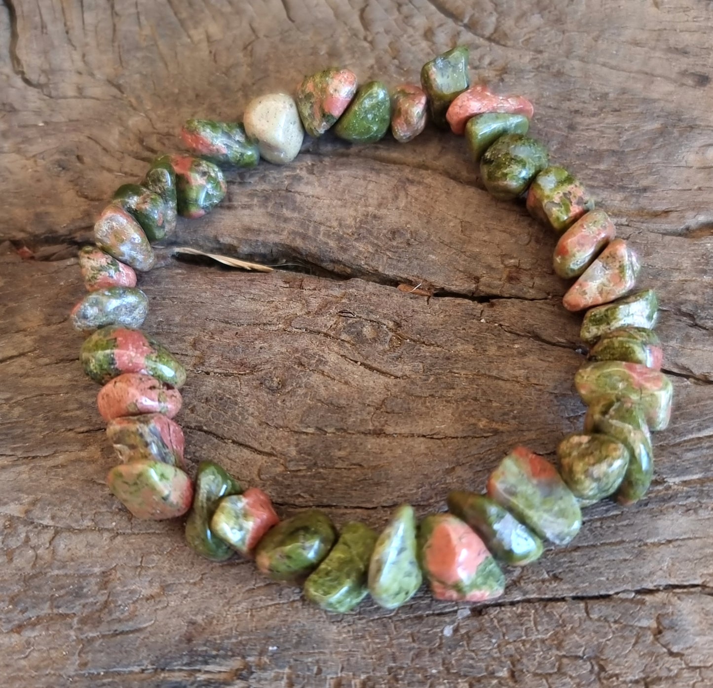 UNAKITE JASPER CHIPPED BRACELET - NEW BEGINNINGS