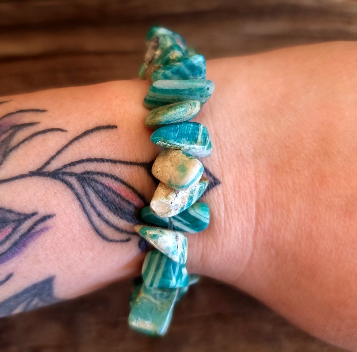 AMAZONITE CHIPPED BRACELET - COMMUNICATION