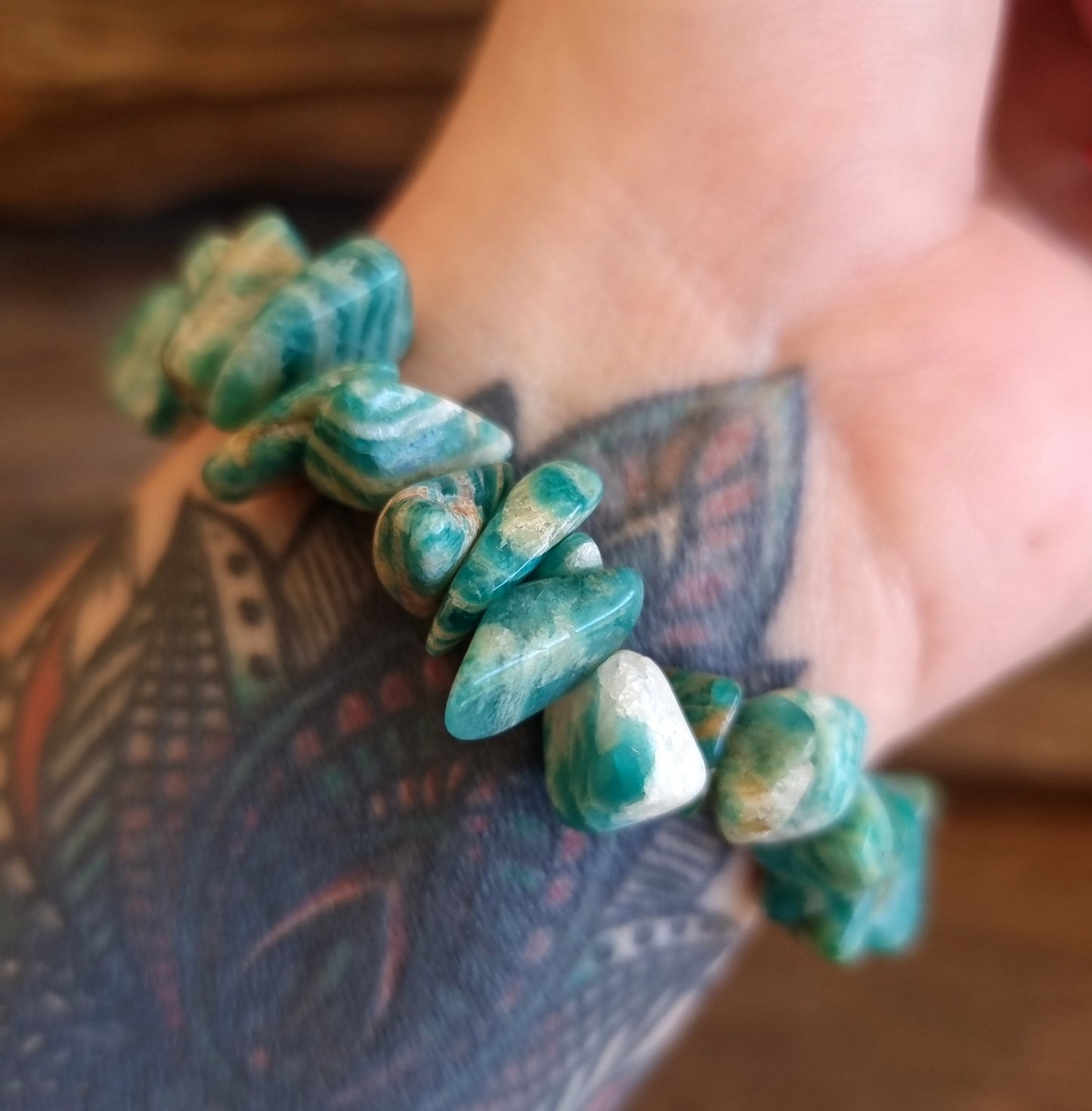 AMAZONITE CHIPPED BRACELET - COMMUNICATION