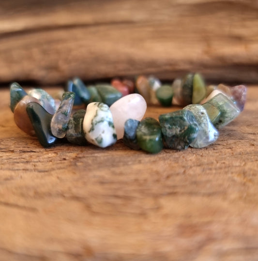 INDIAN AGATE  CHIPPED BRACELET - CREATIVITY