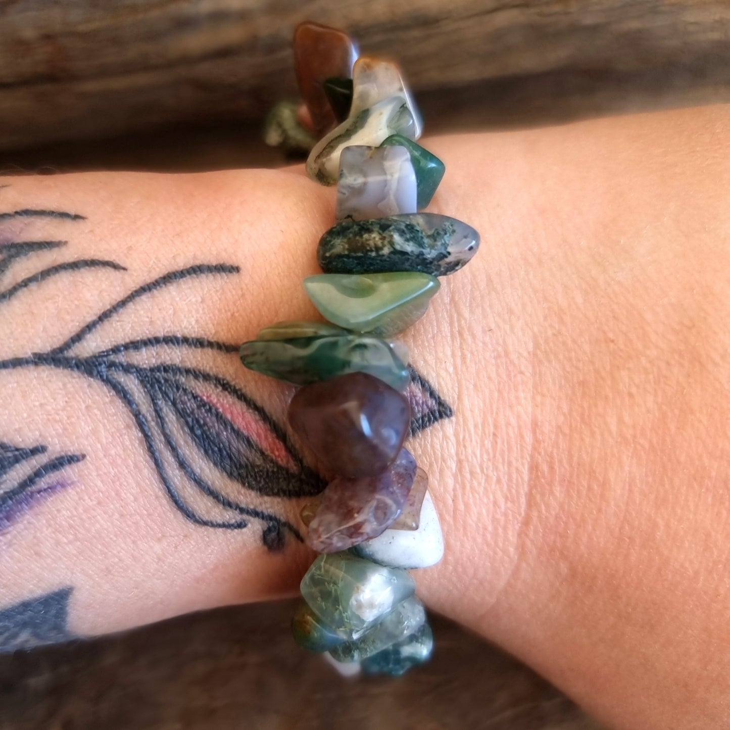 INDIAN AGATE  CHIPPED BRACELET - CREATIVITY