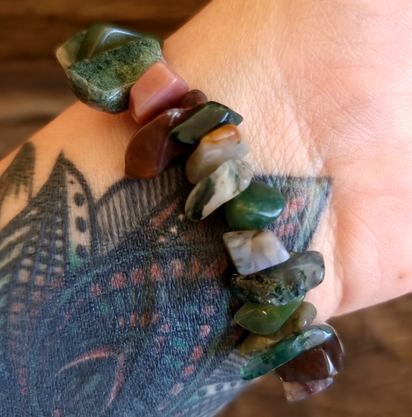 INDIAN AGATE  CHIPPED BRACELET - CREATIVITY