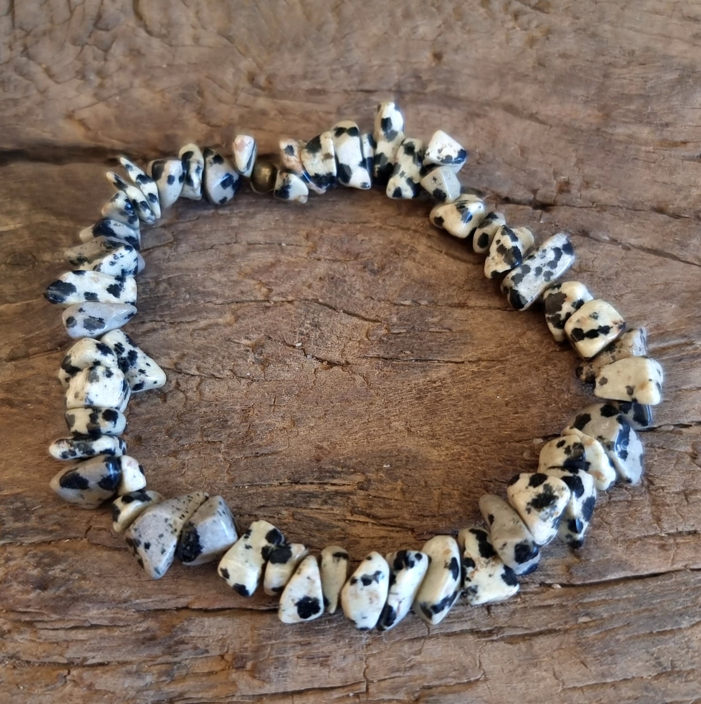 DALMATION JASPER CHIPPED BRACELET - GROUNDING