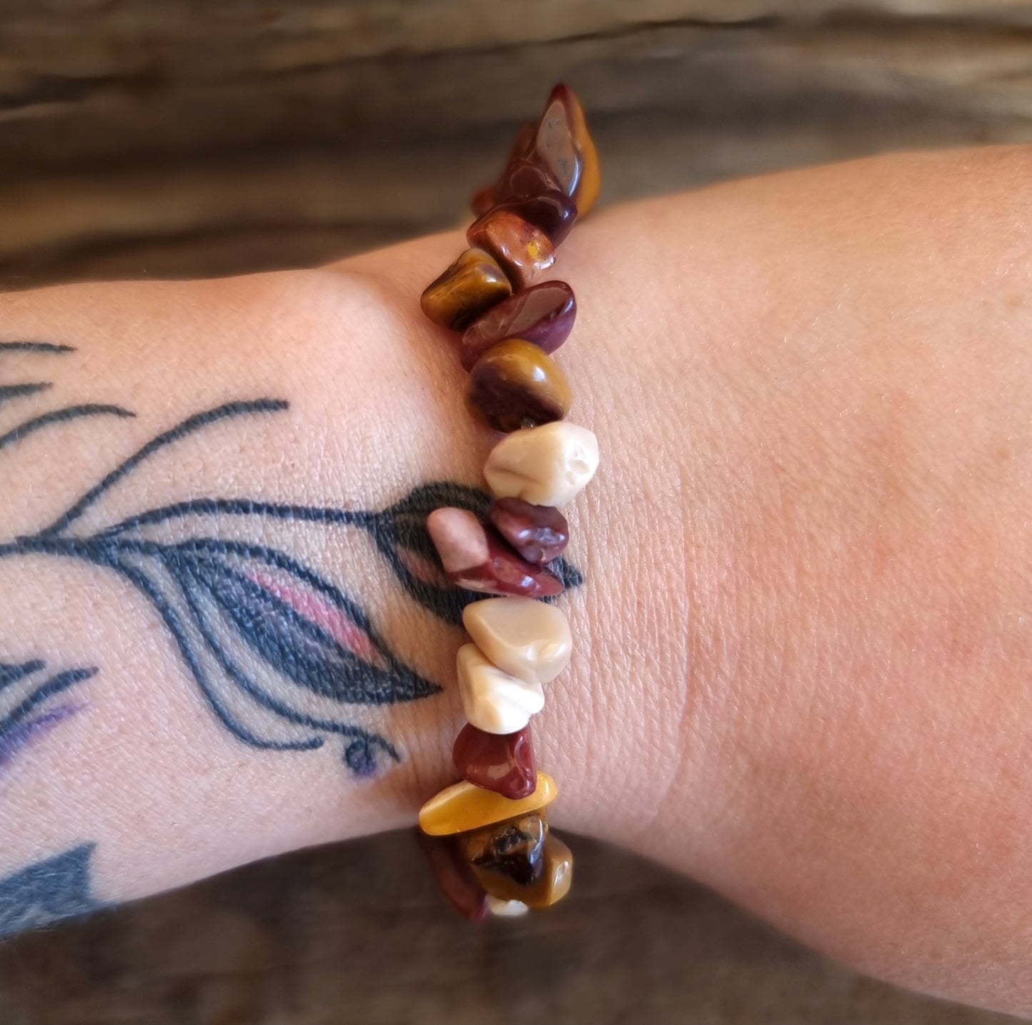 MOOKAITE JASPER  CHIPPED BRACELET - INTUITION