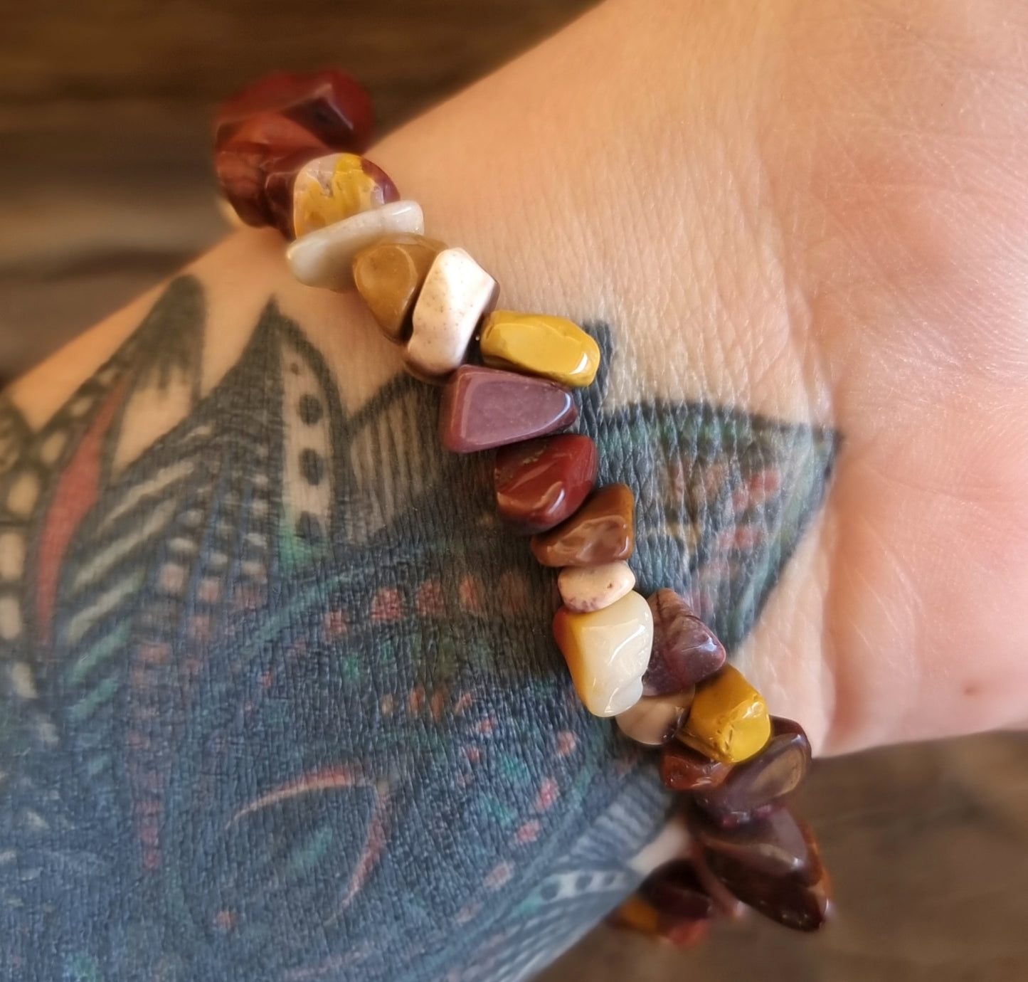 MOOKAITE JASPER  CHIPPED BRACELET - INTUITION