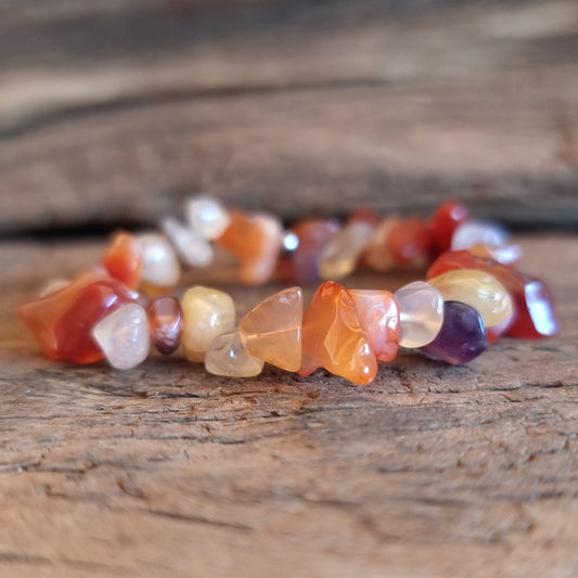 FIRE AGATE CHIPPED BRACELET - ABUNDANCE